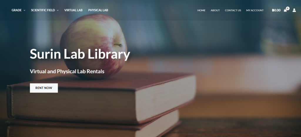 surin lab library, home page, books with apple